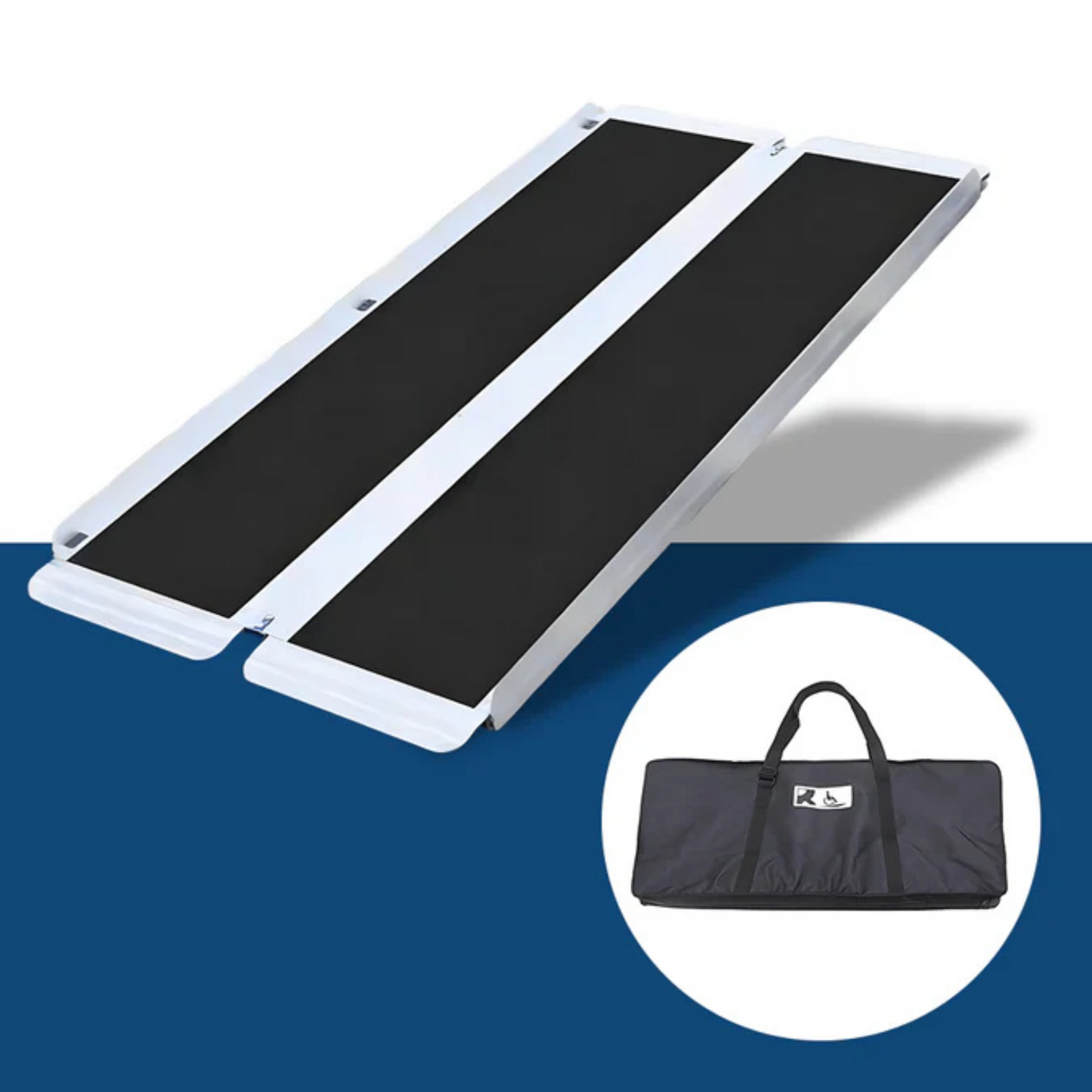 Heeve Aluminium Single-Fold Premium Wheelchair Ramp with Carry Bag