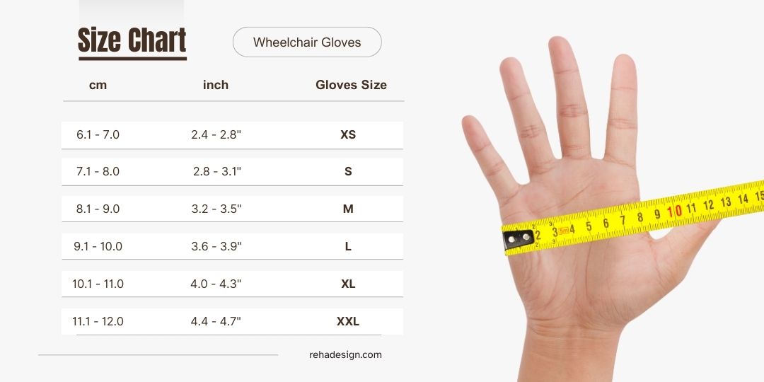 RehaDesign "Strap-N-Roll" Fingerless Wheelchair Gloves for Quadriplegics