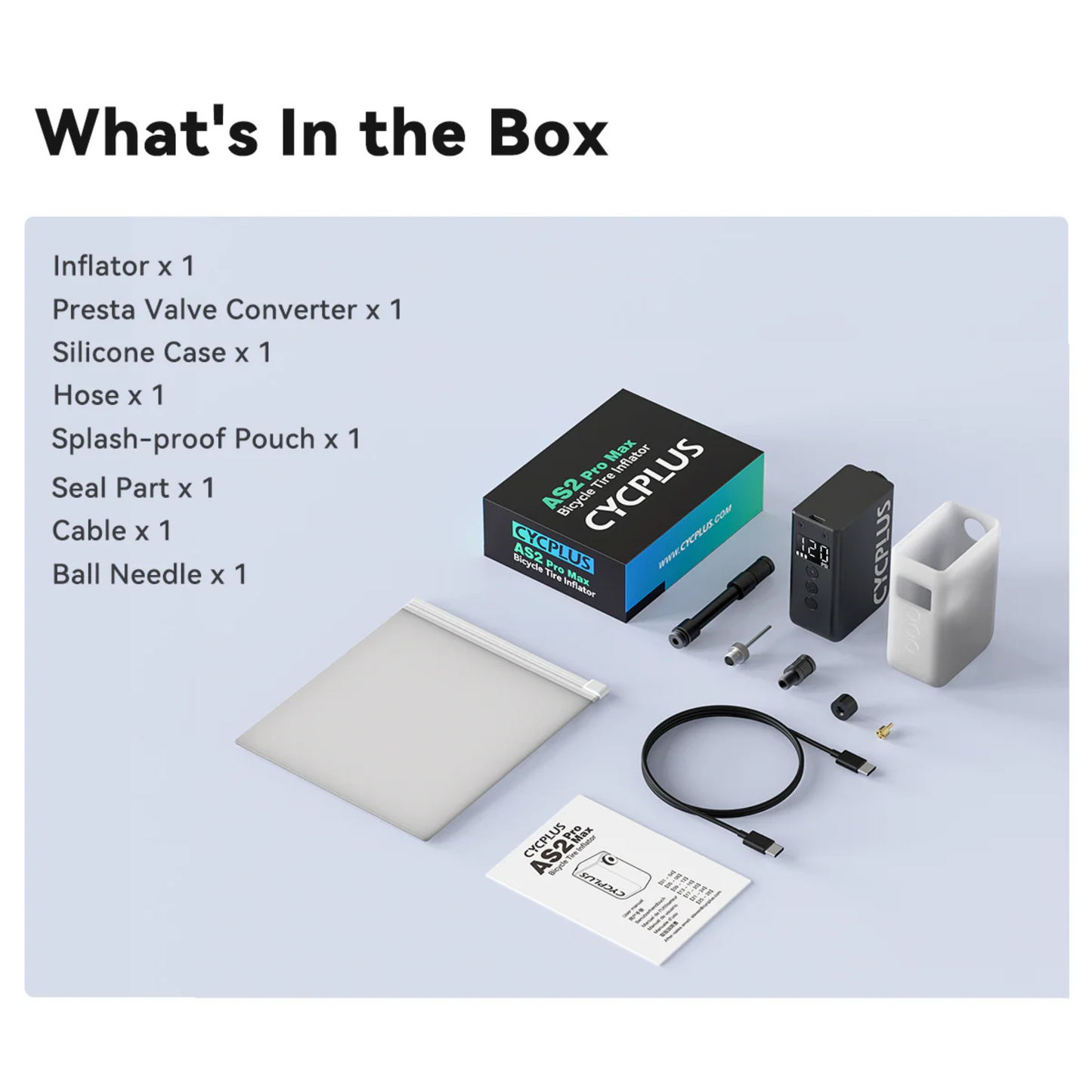 Cycplus AS2 Pro Max Rechargeable Electric Wheelchair Tyre Inflator