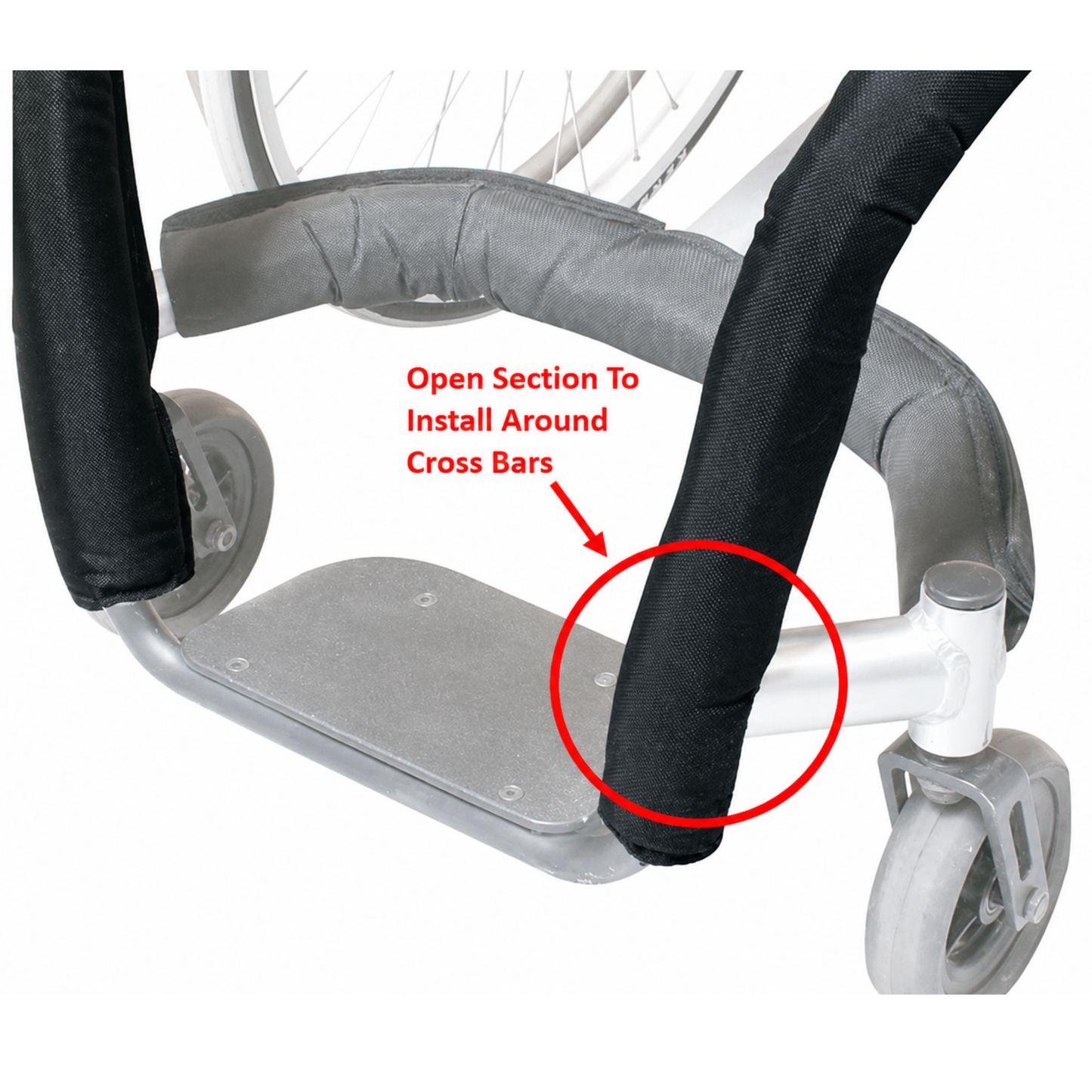 Wheelchair Front Tube Impact Guard - 12"